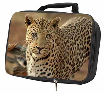 Leopard Black Insulated School Lunch Box/Picnic Bag