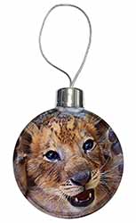 Cute Lion Cub Christmas Bauble