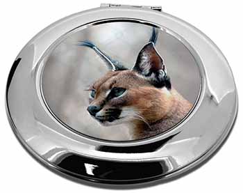 Lynx Caracal Make-Up Round Compact Mirror