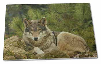 Large Glass Cutting Chopping Board A Beautiful Wolf