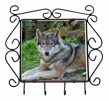 A Gorgeous Wolf Wrought Iron Key Holder Hooks