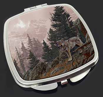 Mountain Wolf Make-Up Compact Mirror