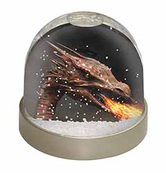 Fierce Fire Flame Mouth Dragon Snow Globe Photo Waterball