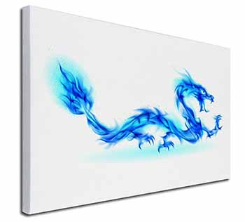 Blue Flame Dragon Canvas X-Large 30"x20" Wall Art Print