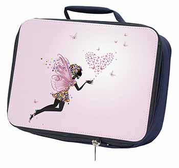 Fairy with Butterflies Navy Insulated School Lunch Box/Picnic Bag