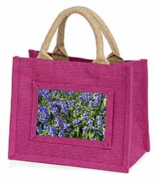 Bluebells in the Wood Little Girls Small Pink Jute Shopping Bag