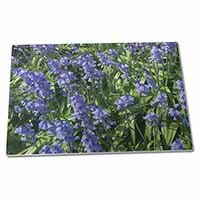 Large Glass Cutting Chopping Board Bluebells in the Wood