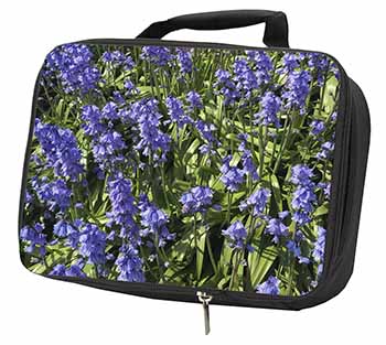 Bluebells in the Wood Black Insulated School Lunch Box/Picnic Bag