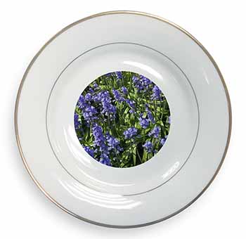 Bluebells in the Wood Gold Rim Plate Printed Full Colour in Gift Box