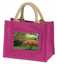 Autumn Trees Little Girls Small Pink Shopping Bag Christmas Gift