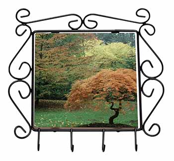 Autumn Trees Wrought Iron Key Holder Hooks Christmas Gift