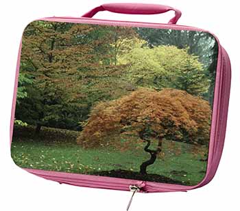 Autumn Trees Insulated Pink School Lunch Box Bag