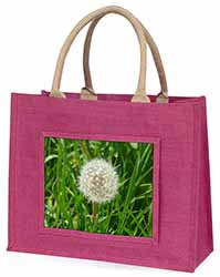 Dandelion Seeds Large Pink Shopping Bag Christmas Present Idea