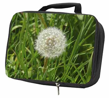 Dandelion Seeds Black Insulated School Lunch Box Bag