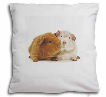 Guinea Pig Print Soft White Velvet Feel Scatter Cushion