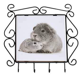 Silver Guinea Pigs Wrought Iron Key Holder Hooks