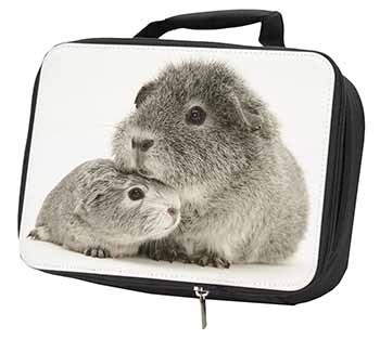 Silver Guinea Pigs Black Insulated School Lunch Box/Picnic Bag