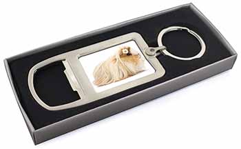 Flower in Hair Guinea Pig Chrome Metal Bottle Opener Keyring in Box