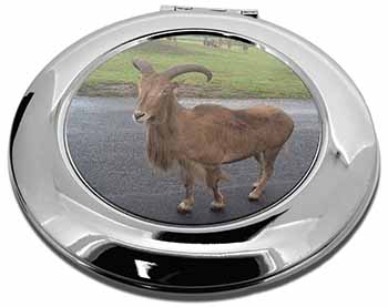 Cute Nanny Goat Make-Up Round Compact Mirror