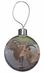 Three Cheeky Goats Christmas Bauble