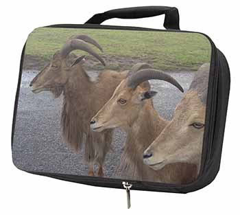 Three Cheeky Goats Black Insulated School Lunch Box/Picnic Bag