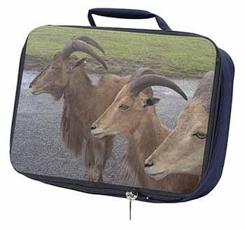 Three Cheeky Goats Navy Insulated School Lunch Box/Picnic Bag