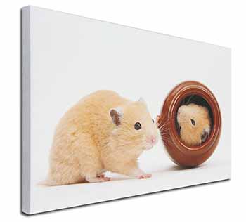 Hamsters in Play Pot Canvas X-Large 30"x20" Wall Art Print