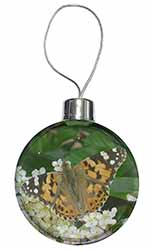 Painted Lady Butterfly Christmas Bauble