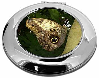 Owl Butterfly on Tree Make-Up Round Compact Mirror