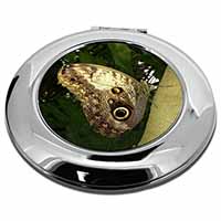 Owl Butterfly on Tree Make-Up Round Compact Mirror