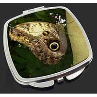 Owl Butterfly on Tree Make-Up Compact Mirror