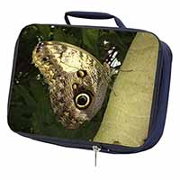 Owl Butterfly on Tree Navy Insulated School Lunch Box/Picnic Bag