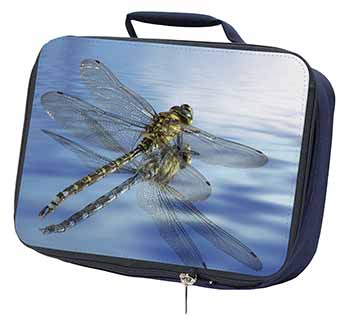 Dragonflies,Dragonfly Over Water,Print Navy Insulated School Lunch Box/Picnic Ba