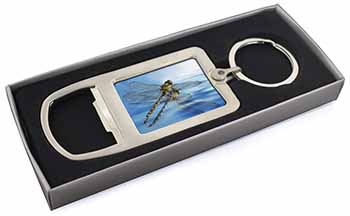 Dragonflies,Dragonfly Over Water,Print Chrome Metal Bottle Opener Keyring in Box