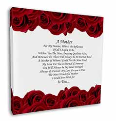 Mothers Day Poem Sentiment Square Canvas 12"x12" Wall Art Picture Print