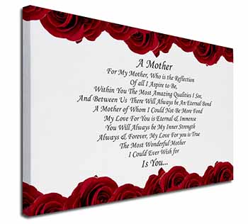 Mothers Day Poem Sentiment Canvas X-Large 30"x20" Wall Art Print