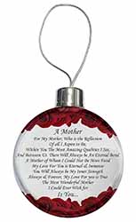 Mothers Day Poem Sentiment Christmas Bauble