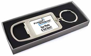 q Chrome Metal Bottle Opener Keyring in Box Gift Idea