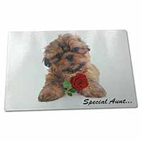 Large Glass Cutting Chopping Board Shih Tzu Dog 