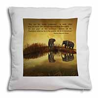 Connected to the Universe Quote Soft White Velvet Feel Scatter Cushion