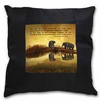 Connected to the Universe Quote Black Satin Feel Scatter Cushion