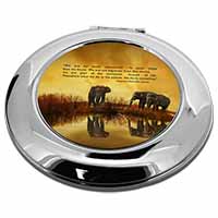 Connected to the Universe Quote Make-Up Round Compact Mirror