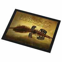 Connected to the Universe Quote Black Rim High Quality Glass Placemat