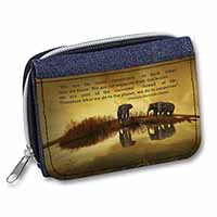 Connected to the Universe Quote Unisex Denim Purse Wallet