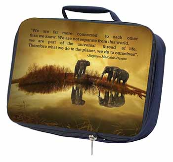 Connected to the Universe Quote Navy Insulated School Lunch Box/Picnic Bag