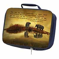 Connected to the Universe Quote Navy Insulated School Lunch Box/Picnic Bag