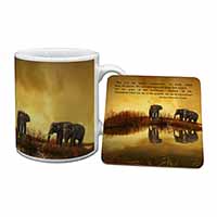 Connected to the Universe Quote Mug and Coaster Set