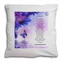 A Mother Poem Sentiment Soft White Velvet Feel Scatter Cushion