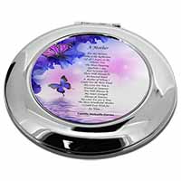 A Mother Poem Sentiment Make-Up Round Compact Mirror