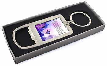 A Mother Poem Sentiment Chrome Metal Bottle Opener Keyring in Box